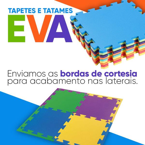 Kit 20 Tapete Tatame Eva Loja da Maria EVA 50x50x1cm 10mm Colorido - Eva Sola Imagem de Kit 20 Tapete Tatame Eva Loja da Maria EVA 50x50x1cm 10mm Colorido