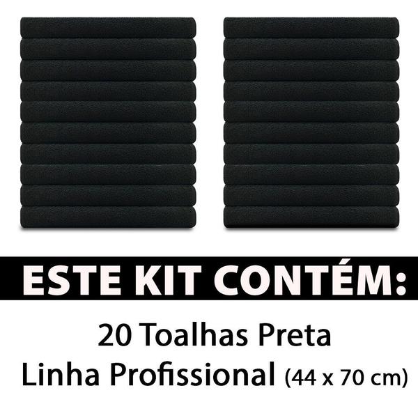 Imagem de Kit 20 Toalhas Linha Profissional 100% Algodão Salão Manicure Academia SPA 44x70cm Marcotex - Emcompre