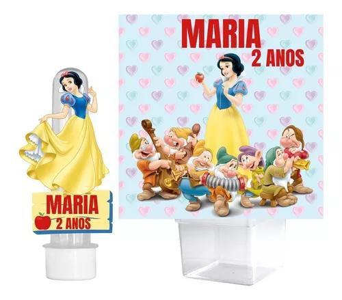 Imagem de Kit 20 Tubetes + 20 Caixinhas Acrílicas Branca de Neve