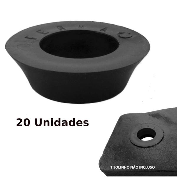 Kit 20 Unidades Anel Conico para Tijolinho 1 Polegada Preto Mega Peso Imagem de Kit 20 Unidades Anel Conico para Tijolinho 1 Polegada Preto Mega Peso