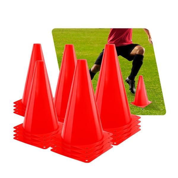 Imagem de Kit 20 Unidades Cones Agilidade 23cm Pista E Campo -Vermelho