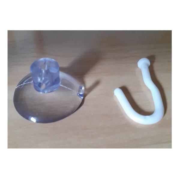 Kit 20 Ventosas 40Mm 4Cm Silicone P/Vidro Acrílico C/Gancho - H Plásticos Imagem de Kit 20 Ventosas 40Mm 4Cm Silicone P/Vidro Acrílico C/Gancho