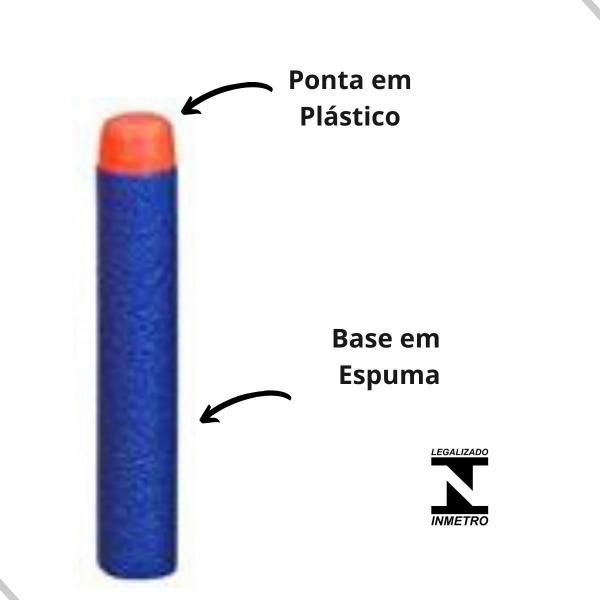 Kit 200 Balas De Brinquedo Dardos De Espuma Para Arminha - WellKids Imagem de Kit 200 Balas De Brinquedo Dardos De Espuma Para Arminha