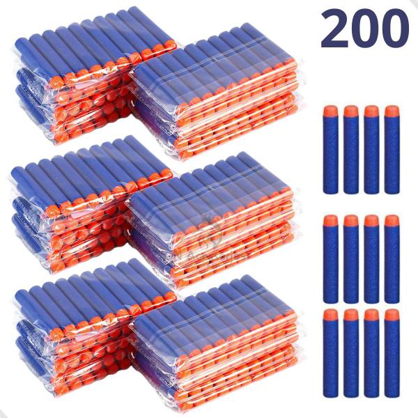 Kit 200 Balas De Brinquedo Dardos De Espuma Para Arminha - WellKids Imagem de Kit 200 Balas De Brinquedo Dardos De Espuma Para Arminha