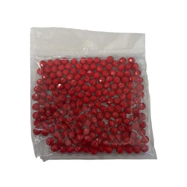 Imagem de Kit 200 Cristais Miçangas Vermelho 8Mm Umbanda Guia