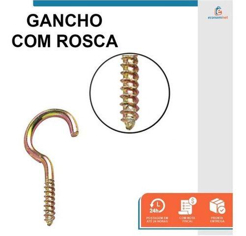 Imagem de Kit 200 Gancho com Rosca para Madeira 17x60