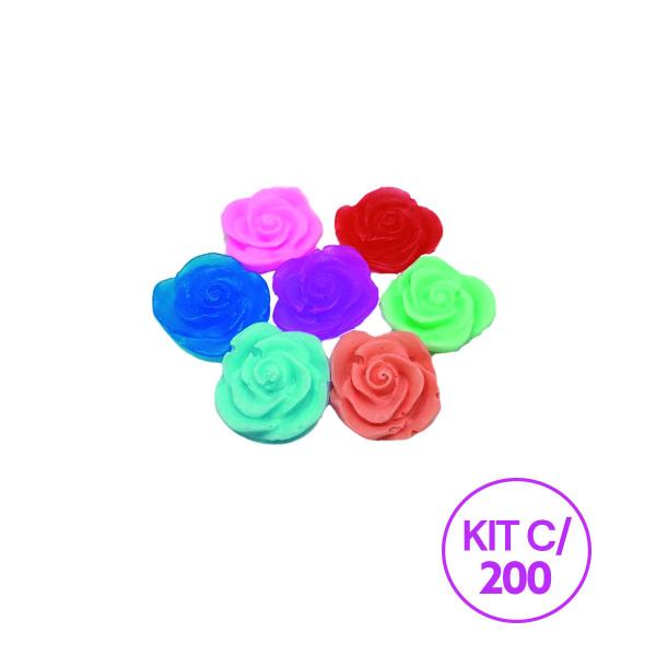 Imagem de Kit 200 Mini Rosa Sabonete Artesanal 2,5 cm Lembrancinha