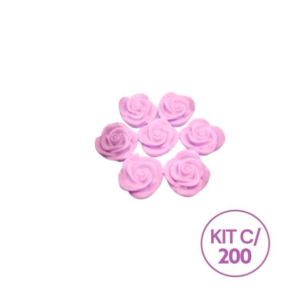 Imagem de Kit 200 Mini Rosa Sabonete Artesanal 2,5 cm Lembrancinha