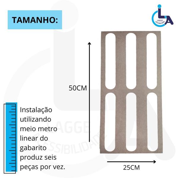 Imagem de Kit 20pçs gabarito instalação elemento direcional adesivado/colado