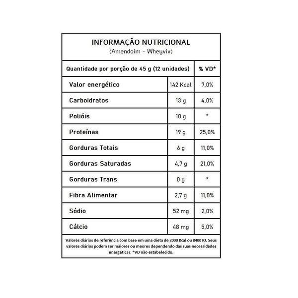 Imagem de Kit 20X Biscoito De Amendoim Fit Sem Açúcar - Wheyviv - 45G