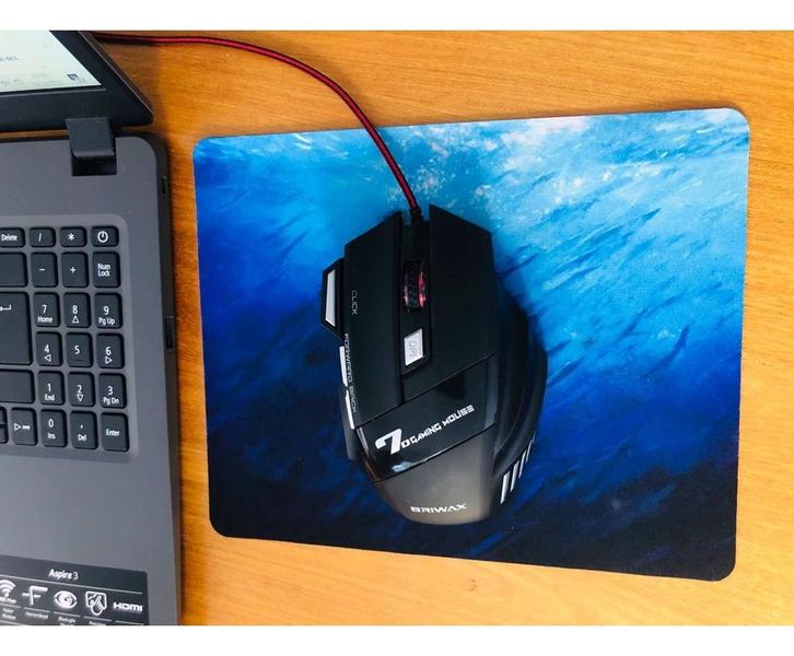 Imagem de Kit 20x Mousepad Desenhos Básico Base Antiderrapante