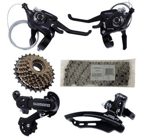 Imagem de Kit 21 Marchas Bicicleta Cambios Shimano Passador Rapid Fire