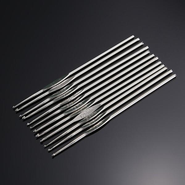 Imagem de Kit 22 Agulhas De Crochê Alumínio Com Estojo
