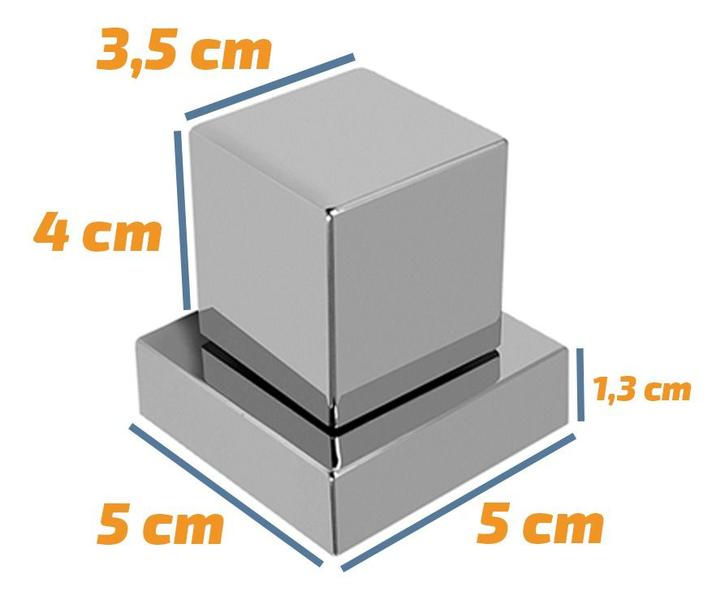 Imagem de Kit 23 Acabamento P/ Reg Quadrado Cromado Abs 1/2 Ou 3/4