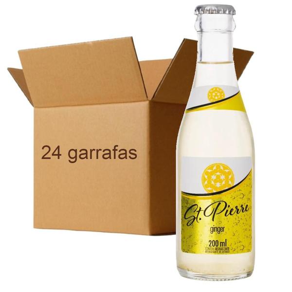 Imagem de Kit 24 Água Tônica Ginger St Pierre Long Neck 200Ml