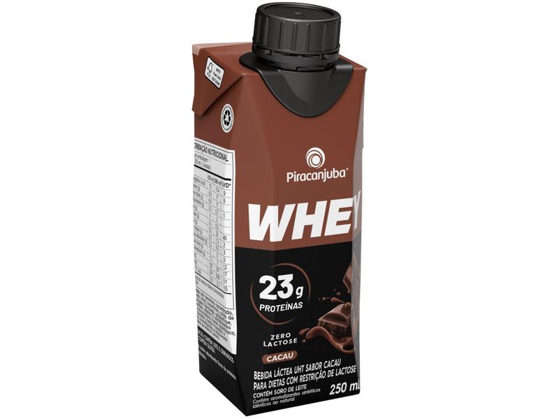 Kit 24 Bebida Láctea Piracanjuba Whey Cacau - Zero Lactose 250ml Imagem de Kit 24 Bebida Láctea Piracanjuba Whey Cacau