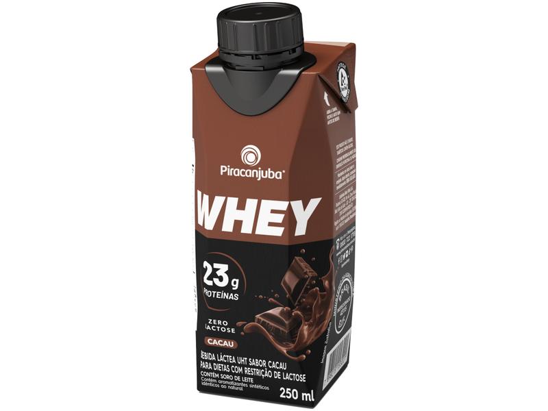 Kit 24 Bebida Láctea Piracanjuba Whey Cacau - Zero Lactose 250ml Imagem de Kit 24 Bebida Láctea Piracanjuba Whey Cacau