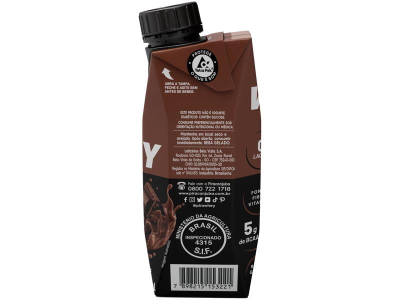 Kit 24 Bebida Láctea Piracanjuba Whey Cacau - Zero Lactose 250ml Imagem de Kit 24 Bebida Láctea Piracanjuba Whey Cacau