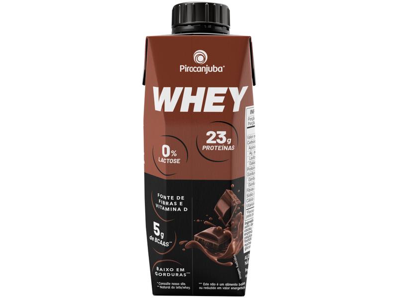 Kit 24 Bebida Láctea Piracanjuba Whey Cacau - Zero Lactose 250ml Imagem de Kit 24 Bebida Láctea Piracanjuba Whey Cacau