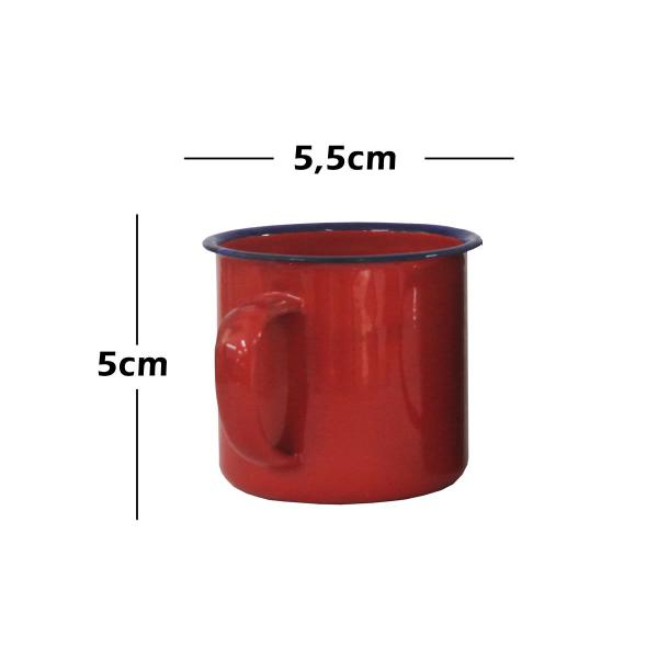 Kit 24 caneca esmaltada 90 ml xícara café chá coloridas - Rio Tijucas Imagem de Kit 24 caneca esmaltada 90 ml xícara café chá coloridas