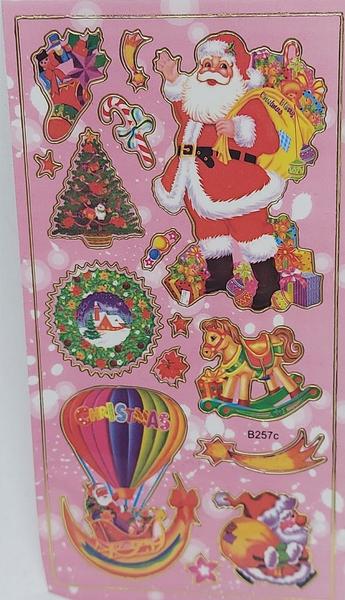 Imagem de Kit 24 Cartelas de Adesivo Sticker Papel Para Decorar - Natal