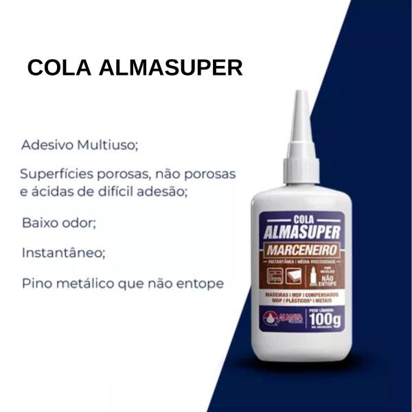 Imagem de Kit 24 Cola Instantânea Ultra Rápido 100G - Almasuper