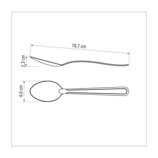 Imagem de Kit 24 Colher de Mesa em Aço Inox Tramontina Búzios