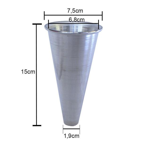 Imagem de Kit 24 Cones Alumínio 15cm Produção de Pizza Cone Gastrobel