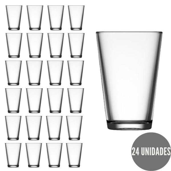 Imagem de Kit 24 Copos 350ml Vidro Cairo Água Transparente Suco Drink