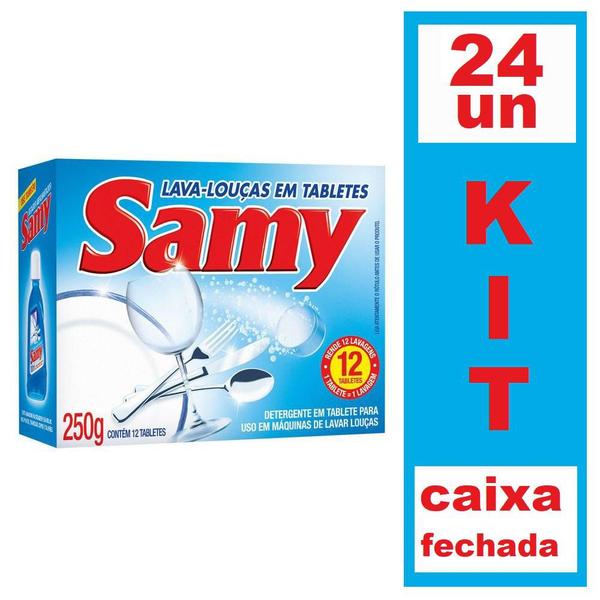 Imagem de Kit 24 Detergente LavaLouça Tablete 250g 12UN Oxigênio Ativo