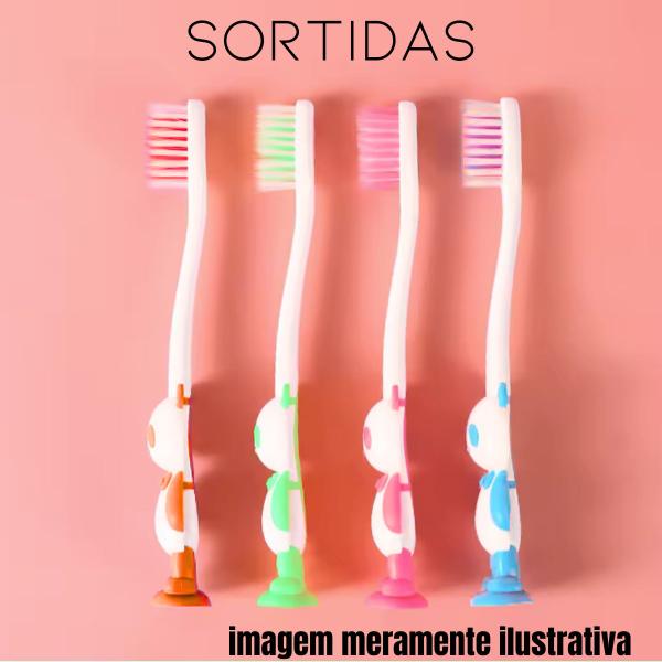 Imagem de kit 24 escovas de dente infantil fofinha desenho de 2 a 6 anos higiene oral para menino menina