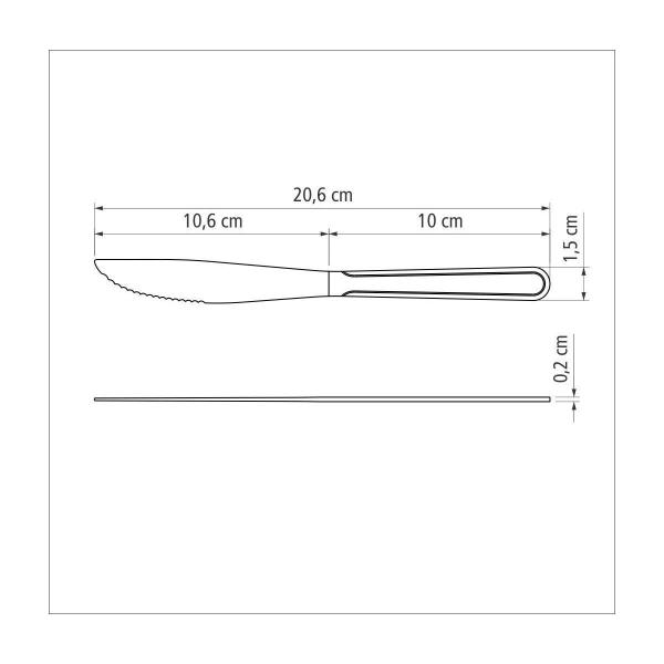 Imagem de Kit 24 Faca para Churrasco Inox Buzios 4"