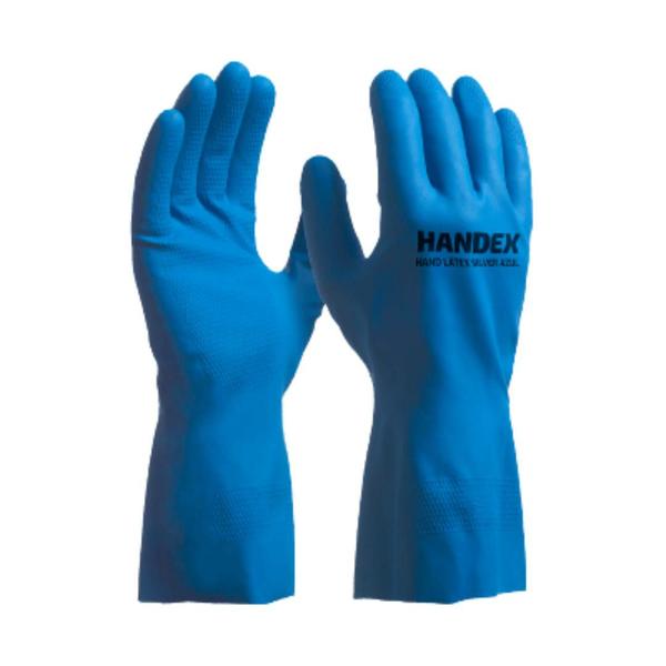 Imagem de Kit 24 luva hand látex silver azul handex c.a 47063