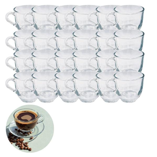 Imagem de Kit 24 Melhores Xicaras De Cafe/ Cha 150ML Vidro Transparente