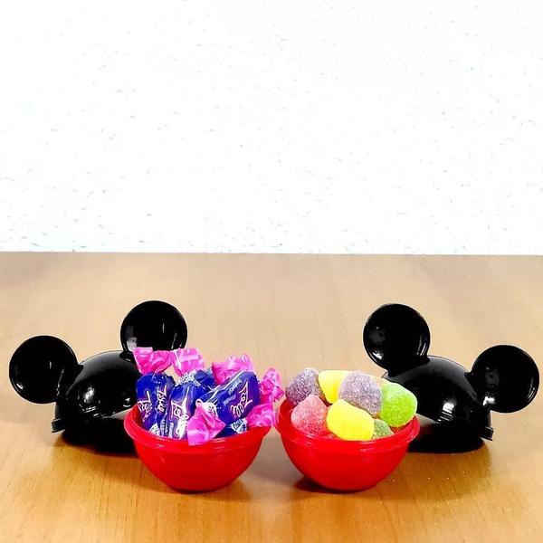 Imagem de Kit 24 Mini Porta Mix Orelhas Mickey Doces Lembrança Festa