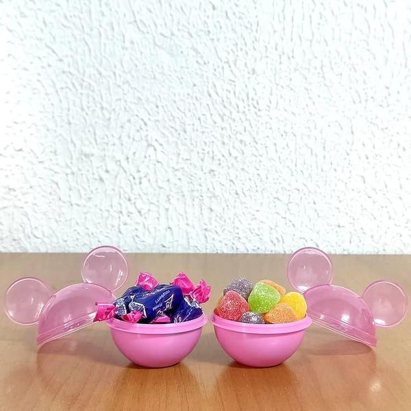 Imagem de Kit 24 Mini Pote Orelha Mickey Minnie Doces Lembrança Festa