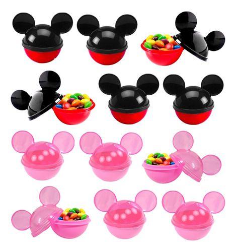 Imagem de Kit 24 Mini Pote Orelha Mickey Minnie Doces Lembrança Festa