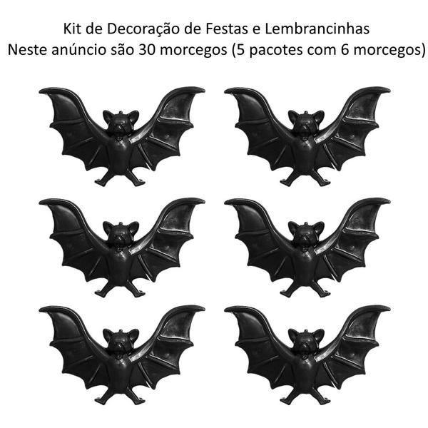 Imagem de Kit 24 Morcegos Decorativos Enfeite Halloween dia das Bruxas