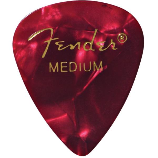 Imagem de Kit 24 Palhetas Fender Medium Celuloide Premium 351 Shape Red Moto