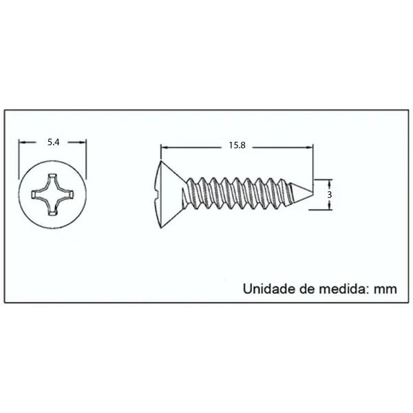 Imagem de Kit 24 Parafusos Cromado Para Escudo De Instrumentos Dolphin