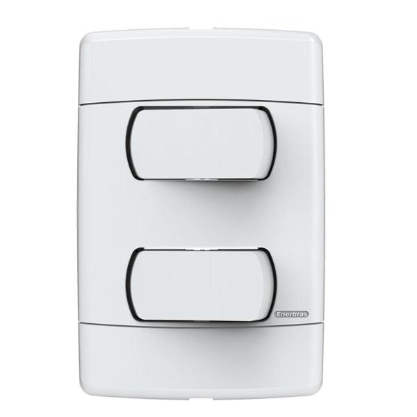 Imagem de Kit 24 Peças Branco 4x2 Casa Completa Interruptor Simples Tomada 10a Tomada Dupla 10a Duplo Simples