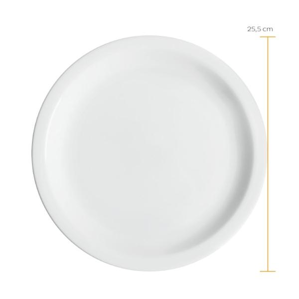 Imagem de Kit 24 Pratos Mesa Raso 25,5cm Iguaçu Porcelana Germer