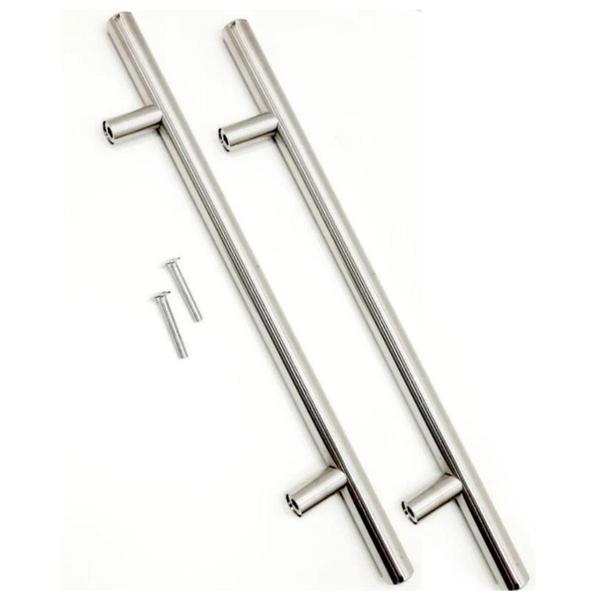 Imagem de Kit 24 Puxadores Haste Inox Escovado 96mm Portas Gavetas