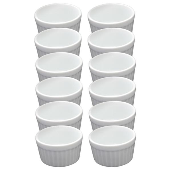 Imagem de Kit 24 Ramekin Mini Ramequim 40 ml Porcelana Canelado Buffet Self Service