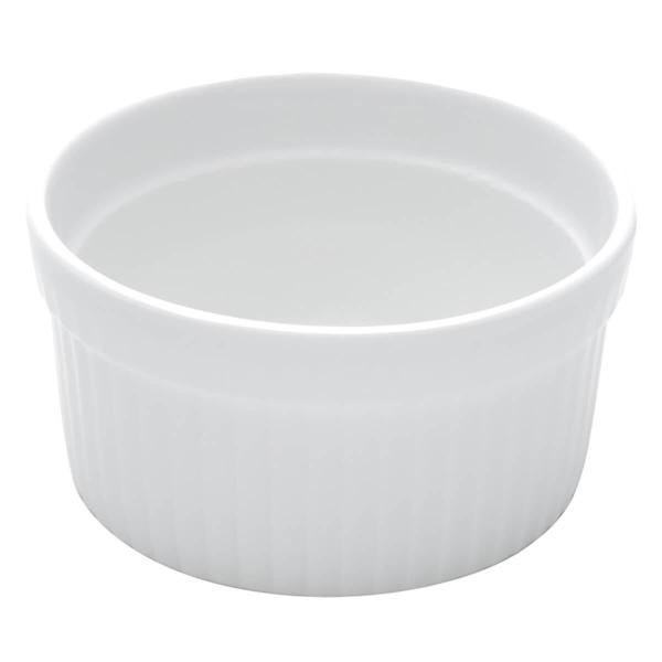 Imagem de Kit 24 Ramekins Canelado Porcelana Branco 240ml Restaurante Classic Lyor