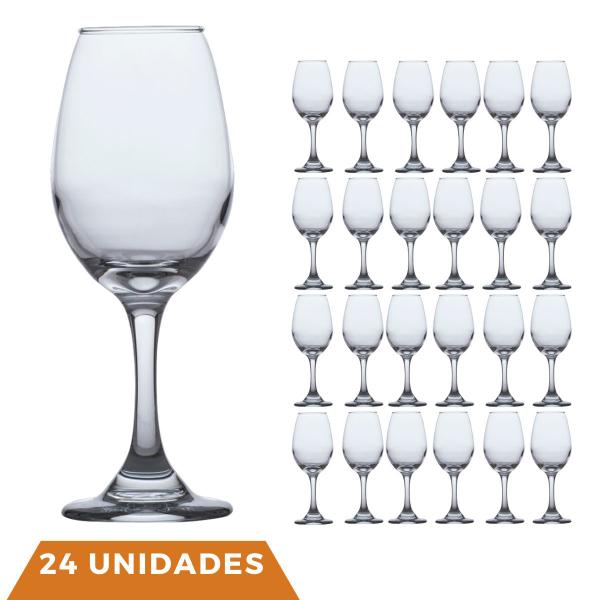 Imagem de Kit 24 Taça de Vinho para Degustação 365ml Vinho Agua Luxo