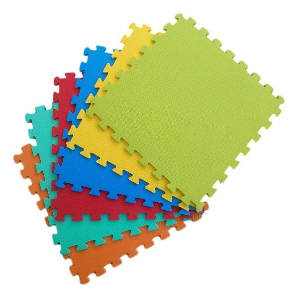Kit 24 Tapetes Tatames Coloridos EVA 50 x 50 x 2cm com Borda Imagem de Kit 24 Tapetes Tatames Coloridos EVA 50 x 50 x 2cm com Borda