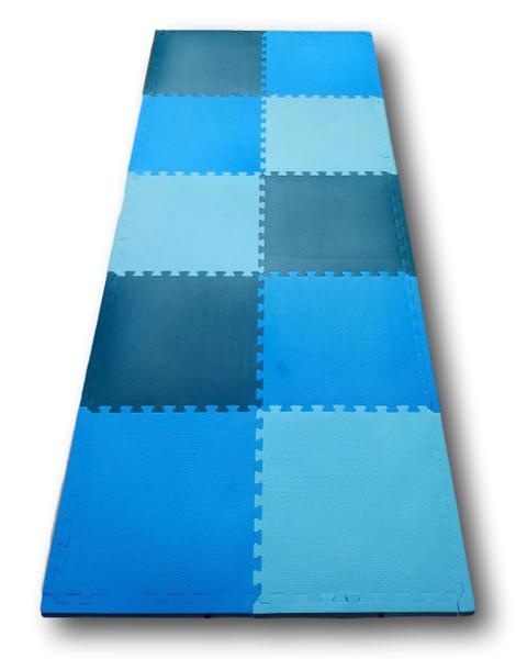 Kit 24 Tatames Eva Tons De Azul Infantil Meninos 50x50x2cm 20mm Imagem de Kit 24 Tatames Eva Tons De Azul Infantil Meninos 50x50x2cm 20mm