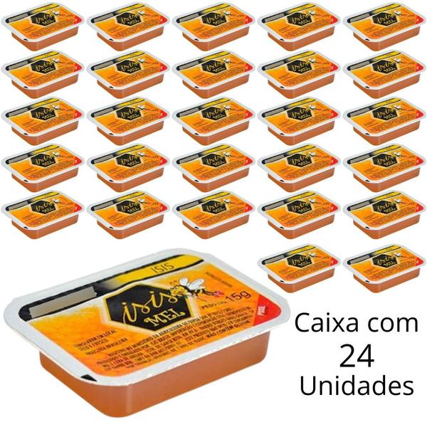 Kit 24 Unidades De Mel Puro De Abelha Isis Em Sachê Blister De 15g Para Hotéis e Pousadas Imagem de Kit 24 Unidades De Mel Puro De Abelha Isis Em Sachê Blister De 15g Para Hotéis e Pousadas