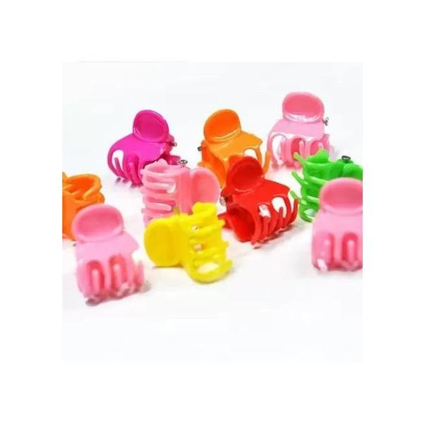 Imagem de Kit 240un Mini Piranha Colorida plástico resistente infantil